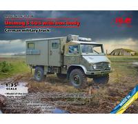 Unimog S 404 With Boîte Body, German Military Camion 1:3 5 Plastique Model Kit