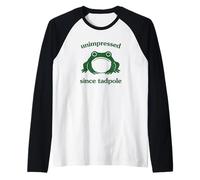 Unimpressed Since Tadpole Funny Frog Silly Graphic Manche Raglan