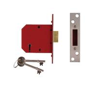 UNION 2101 5 Levier Mortaise Interblocage Satin Chrome Finir 77.5mm 3in Boite