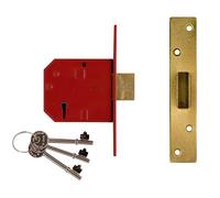 UNION 2134E 5 Levier BS Mortaise Interblocage Satin Laiton Finir 67mm 2.5in Visi