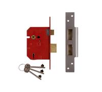 UNION 2234E 5 Levier BS Mortaise Sashlock Plaqué Finition Laiton 79.5mm 3 IN