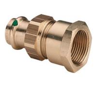 Viega Sanpress raccord à vis 138875 35 mm x Rp 2000 2000 /4, bronze à canon ou bronze au silicium, joint plat, contour SC