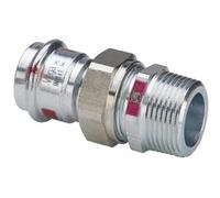 Viega Prestabo 559250 vis 22 mm x R 3/4, acier, joint plat non allié, contour SC, polygonale