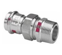 Union 3 pièces électrozingué femelle Ø 35 à sertir fileté mâle 33/42 VIEGA