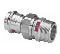 Union 3 pièces électrozingué femelle Ø 35 à sertir fileté mâle 33/42 VIEGA