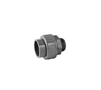 Union 3 pièces mixte PVC pression femelle 20 mm, mâle 15x21