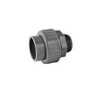 Union 3 pièces mixte PVC pression femelle 50 mm, mâle 50x60