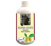 Union Bio® Super White 500 ML Shampooing blanchissant pour Chevaux avec des ments clairs, Doux pour Peaux sensibles, 100 % Naturel, Non irrite, élimine Les Taches Jaunes, fabriqué en Italie
