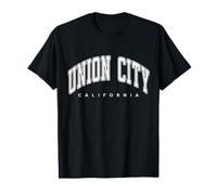 Union City California CA Varsity Style Texte Blanc T-Shirt