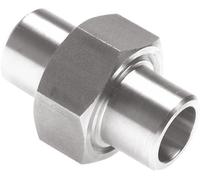 Union Connecteur droit 114.3mm Extrémité à souder Acier inoxydable Joint plat PTFE 16bar (224.8psi)