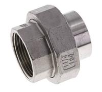 Union Connecteur droit Rp1 1/4'' Femelle x 42.4mm Extrémité à souder Acier inoxydable Joint conique 16bar (224.8psi)