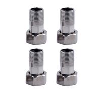 Union de réduction de tuyau d ' eau en acier inoxydable, raccord rapide, raccord de remplacement, Joint d ' accouplement pour compteur, 4 pièces