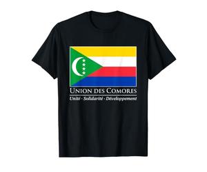 Union des Comores Drapeau Comores Devise Nationale KM T-Shirt