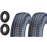 Union EGA10RIU 2 chambres à air + 2 pneus pneus 4.00-10 renforcés 6PR pneus 69N pour roues chariot remorque annexe