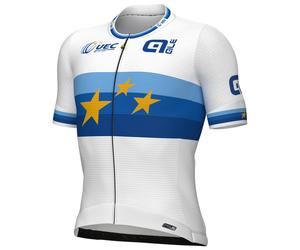 UNION EUROPÉENNE DE CYCLISME Maillot manches courtes Race 2025 blanc