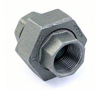 Union fonte conique femelle / femelle - filetage 40/49 noir CODITAL