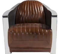 Union Jack Aviator Retro Fauteuil Club Marron Cuir Vintage Fauteuil Meuble Lounge Nouveau