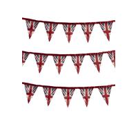 Union Jack Bruant Pièce Décoration Drapeaux 3 Mètres Roi Couronnement Par Smiffy