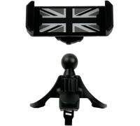 Union Jack Car Phone Holder For Circular Car Air Vent For Mini Cooper R Series Hands Free Smartphone Iphone Holder (Gray Jack)