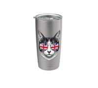 Union Jack Drapeau Britannique Angleterre UK Vintage Gobelet isotherme en acier inoxydable double paroi