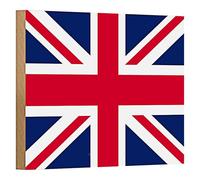 Union Jack | Plaque en bois | Décoration vintage | Art mural | 18 cm x 12 cm