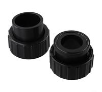 Union Kit de remplacement de 2 connecteurs en PVC pour pompes de piscine creusée et spa, intérieur de 3,8 cm par glissière externe de 5,1 cm, noir