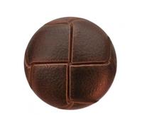 Union Knopf Boutons Simili Cuir Marron 18mm X 3
