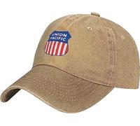 Union Pacific Railroad Casquette de camionneur en denim pour homme ou femme, naturel, Taille unique