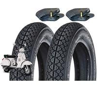 Union Paire de pneus 100/90-10 + 2 Chambres à air pour Scooter Piaggio Vespa Vespa Ape 61J Pneus