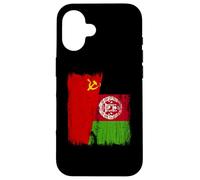 Union soviétique Afghanistan Demi Drapeau URSS Patrimoine Afghan Coque pour iPhone 16