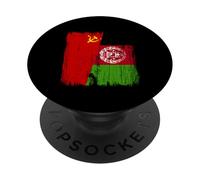 Union soviétique Afghanistan Demi Drapeau URSS Patrimoine Afghan PopSockets PopGrip Adhésif