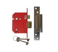 UNION Strongbolt 2200S BS 5 Levier Mortaise Sashlock Satin Chrome 81mm Boite