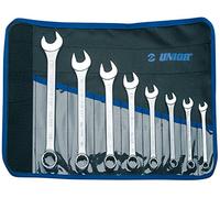 Unior 125/1CT Jeu de clés polygonales courtes dans un étui à roulettes