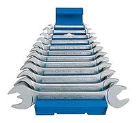 UNIOR 605532 - Juego de 12 llaves fijas de dos bocas en expositor metálico 1/4"x1.1/4" serie 110/1MS