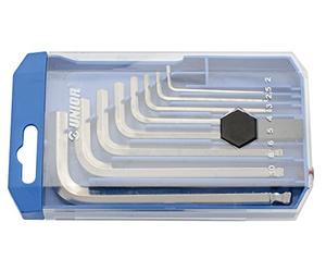 UNIOR 610916 - Juego de 8 llaves allen esféricas en caja de plástico de 2 a 10 mm serie 220/3SPB1