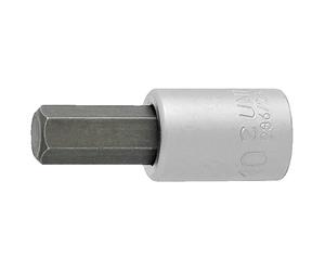 UNIOR 612086 - Llave de vaso 3/8" con punta hexagonal 10 mm serie 236/2HX