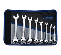 UNIOR 615465 - Juego de 8 llaves fijas de dos bocas en bolsa enrollable 6 a 22 mm serie 110/1CT