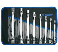 UNIOR 615472 - Juego de 8 llaves de vaso articuñadas en bolsa enrollable de 8 a 22 mm serie 202/1CT