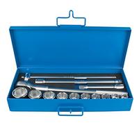 UNIOR 617119 - Juego de 14 vasos y accesorios de 3/4" en caja metálica de 7/8" a 17/8" serie 197MB3