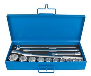 UNIOR 617119 - Juego de 14 vasos y accesorios de 3/4" en caja metálica de 7/8" a 17/8" serie 197MB3