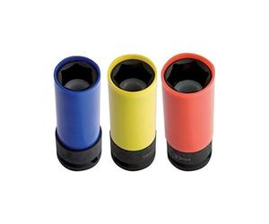 UNIOR 619015 - Llave de vaso de impacto 1/2" con protección de plástico-17 serie 231/4PL