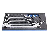 UNIOR 621049 - Juego de 12 llaves fijas de dos bocas en bandeja SOS de 6 a 32 mm serie 964/1SOS