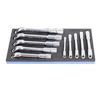 UNIOR 621073 - Juego de 10 llaves de pipa en bandeja SOS de 8 a 19 mm serie 964/18ASOS