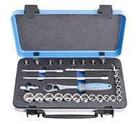 Unior Coffret métal Douilles 3/8" 6 pans avec acces. gainage BI - /30-239C