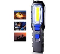 Unipampa Lampe D'inspection LED Rechargeable - Baladeuse COB, Torche de Travail Avec Base Magnétique et Crochet à Suspendre Pour Ateliers Automobile, Camping, Urgences