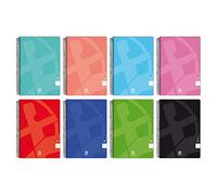 Unipapel 98450295 Lot de 10 cahiers avec feuilles lisses, taille 4, Centaure 01-Uniclasique, format folio, 80 feuilles, 90 grammes, couleurs aléatoires, couleurs assorties