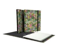 Unipapel - Classeur 4 anneaux écologique A4, avec planificateur et recharge 100 feuilles recyclées 90 g, quadrillées 5 x 5, bandes de couleur, Uninature Design Amazonas, FSC Recycled 100%, Carpebook