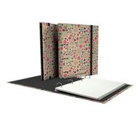 Unipapel - Classeur 4 anneaux écologique A4, avec planificateur et recharge 100 feuilles recyclées 90 g, quadrillées 5 x 5, bandes de couleur, Uninature Design Hawaï, FSC Recycled 100%, Carpebook