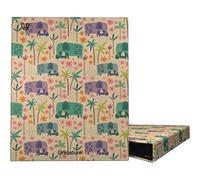Unipapel - Classeur à anneaux A4 écologique, carton et papier, 100% recyclé, 4 anneaux de 25 mm, forme D, Uninature Design India, FSC Recycled 100%, parfait pour ranger des documents et des notes