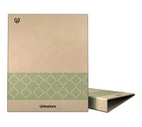 Unipapel | Classeur à anneaux en papier kraft A4 | 100% recyclé | Vert | 4 anneaux de forme D 25 mm | Uninature Concept | Certifié FSC